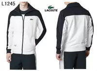 jogging lacoste sport wear survetement man 2013 chaud l1245 blanc noir